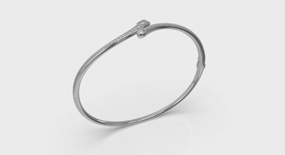 Sculpted Mixed Shape Diamond Bangle