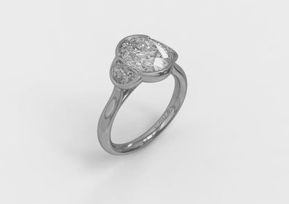 Matching Band for the Bezel Three-Stone Engagement Ring