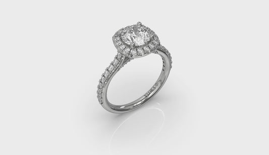 Timeless Euro Halo Round Engagement Ring