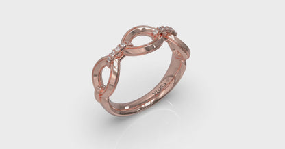 Open Navette Silhouette wtih Diamond Accent Ring