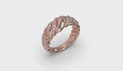 Pavé Diamond Twisted Ring