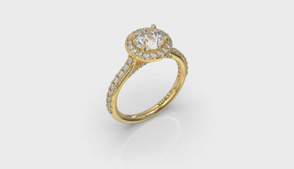 Classic Round Halo Engagement Ring
