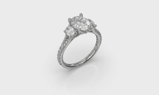 Embrace Oval Trilogy Engagement Ring