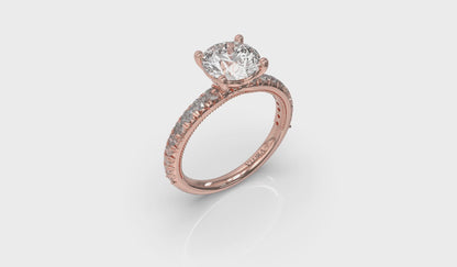 Classic French Pave Engagement Ring