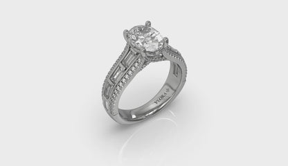 Intricate Oval Engagement Ring
