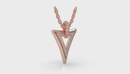 Diamond Open Double Trinity Pendant