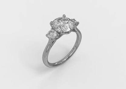 Timeless Trio Three Stone Engagement Ring