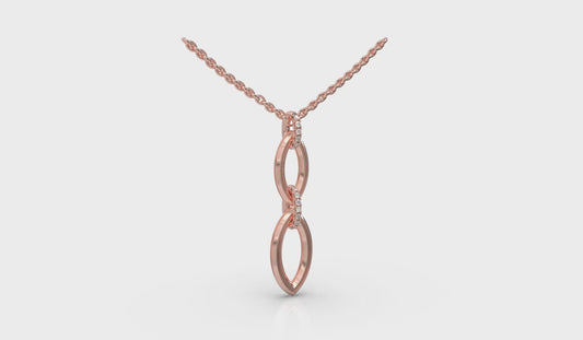 Double Drop Link Necklace