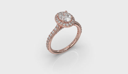 Timeless Oval Halo Engagement Ring