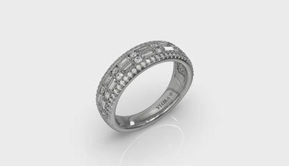 Multi Diamond Baguette and Round Diamond Ring