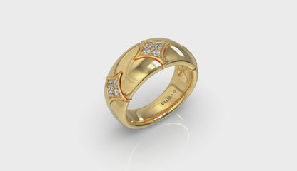 Diamond Cluster Vlora Star Ring