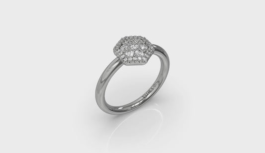 Diamond Cluster Single Honeycomb Ring