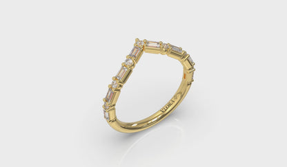 Diamond Baguette Chevron Ring