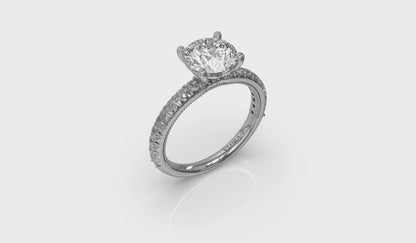 Classic French Pave Engagement Ring