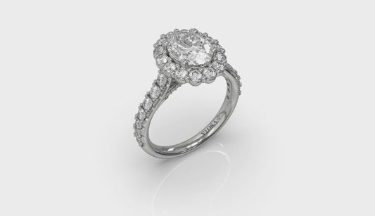 Bloom Halo Oval Engagement Ring