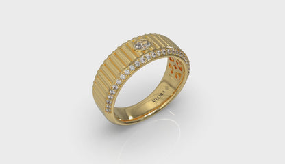 Bezel-Set Oval Diamond Ring