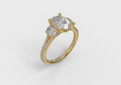 Matching Band for Embrace Oval Trilogy Engagement Ring