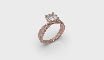 Twisted Pave Classic Engagement Ring
