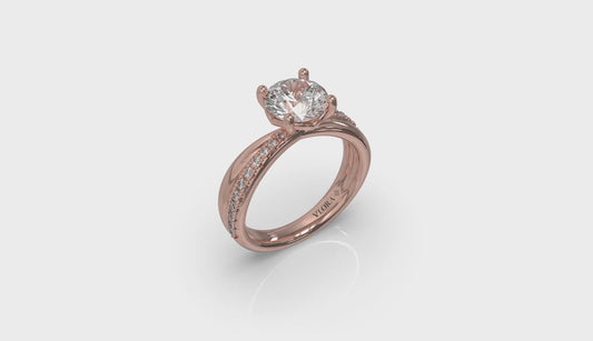 Twisted Pave Classic Engagement Ring