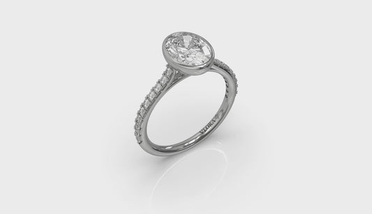 Classic Bezel Set Oval Engagement Ring