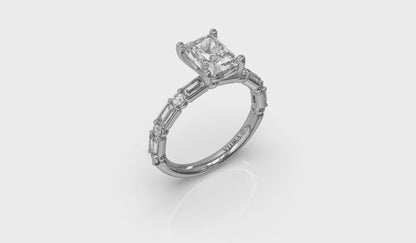 Daring Deco Emerald Cut Engagement Ring