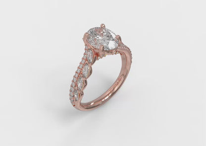 Matching Band for Bypass Oval Engagement Ring
