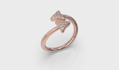 Diamond Trinity Wrap Ring