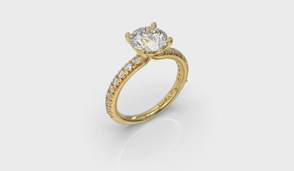 Classic French Pave Engagement Ring
