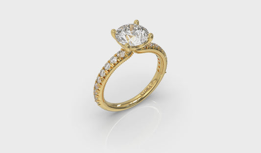 Classic French Pave Engagement Ring
