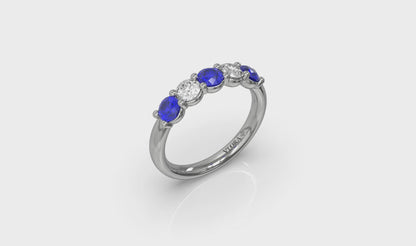 Sapphire and Diamond Band