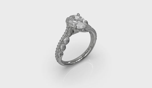 Bypass Oval Engagement Ring