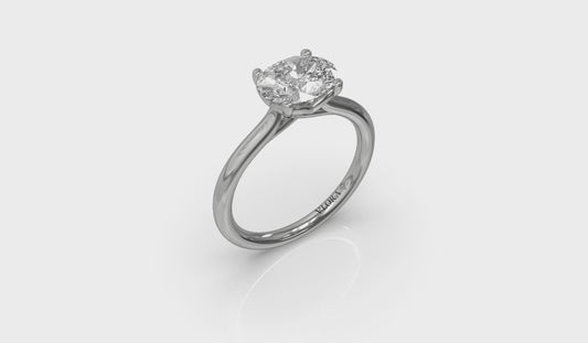 Horizon Oval Solitaire Engagement Ring
