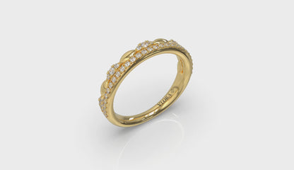 Diamond Oval Duo Pavé Band