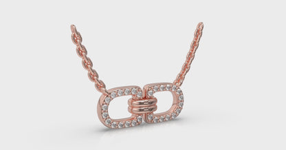 Linked Curves with Diamond Accent Pendant
