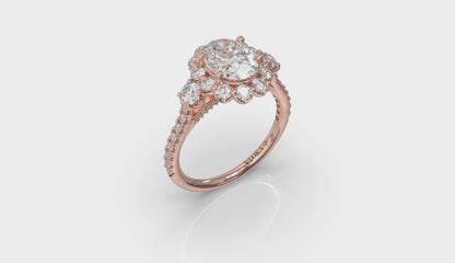 Blossom Halo Oval Engagement Ring