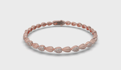 Scalloped Bracelet with Satin Finish