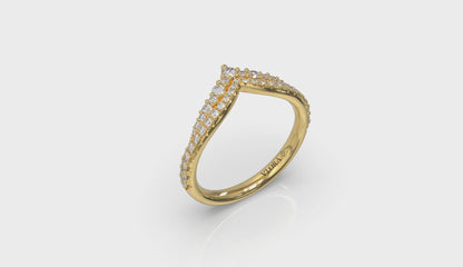 Delicate Chevron Contoured Band