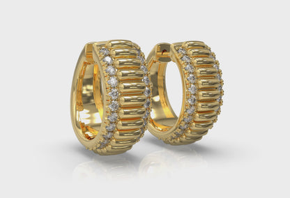 Fluted Huggie Earrings