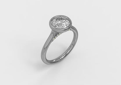 Singular Round Bezel Engagement Ring