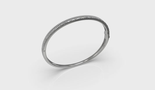 Channeled Diamond Bangle