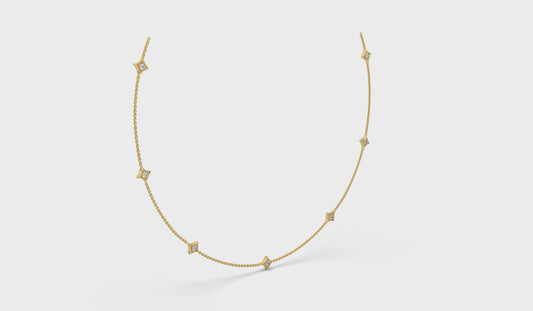 Multi Diamond Vlora Star Necklace