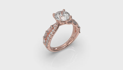 Entwined Round Diamond Engagement Ring