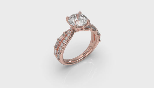 Entwined Round Diamond Engagement Ring