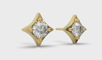 Diamond Vlora Star Stud Earrings