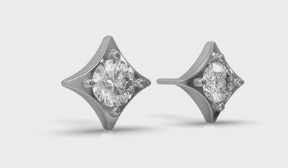 Diamond Vlora Star Stud Earrings