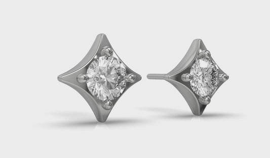Diamond Vlora Star Stud Earrings