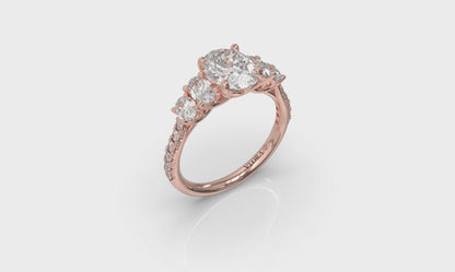 Quintet Oval Engagement Ring
