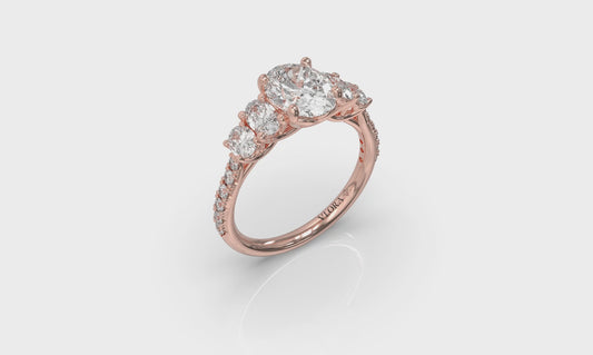 Quintet Oval Engagement Ring