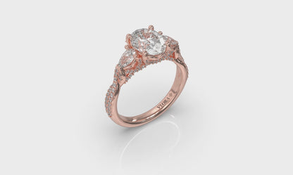 Brilliantly Entwined Three Stone Engagement Ring