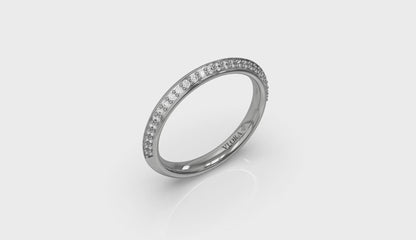 Contoured Pavé Diamond Band